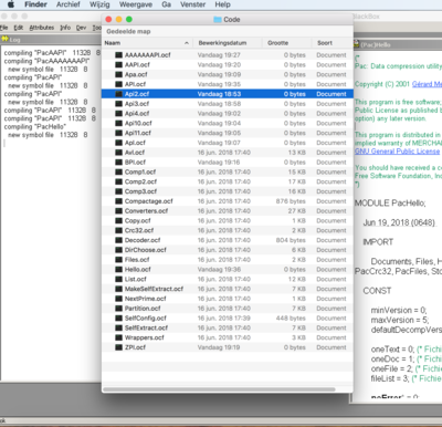 PacAPI -> PacHello.png (570.18 KiB) Viewed 39576 times After renaming and recompiling PacAPI several times the code files remain 0 bytes.